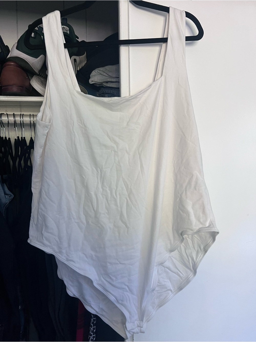 Old Navy White Scoop-Neck Bodysuit